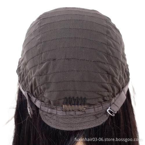 Peruvian Straight  Glueless Perruque 360 Lace Frontal Wigs 100% Virgin Human Hair Extensions Wig For Black Women